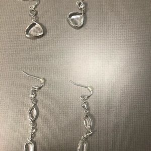 MAKE OFFER! TIME AND TRU CLEAR DANGLE EARRINGS